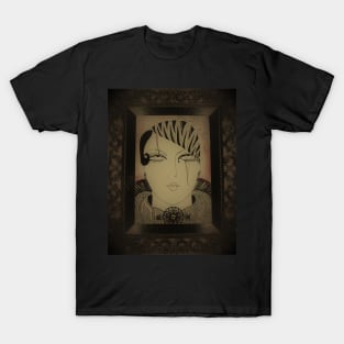 ART DECO PIERROT GIRL IN FRAME T-Shirt